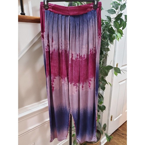 Mina Collection Womens Multicolor Tie Dye 100% Rayon Pull On Harem Pant M - Picture 12 of 13